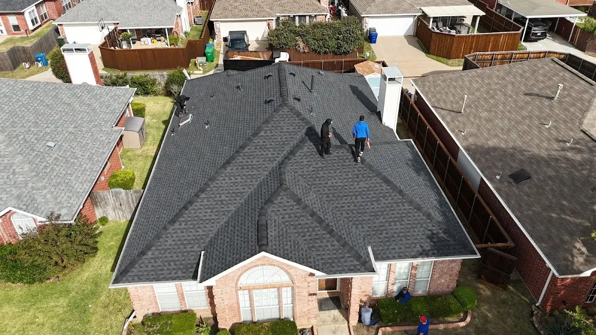 Slate & Tile Roof Repair work in progress on a Kannapolis property
